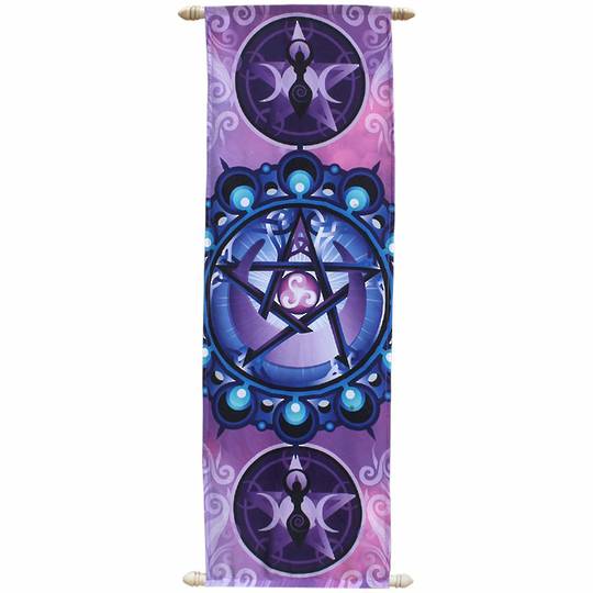 Banner – Pentacle Print on French Crepe